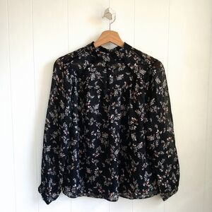 ANN TAYLOR Petite Floral Blouse